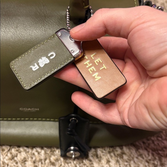 Coach Slouchy Rogue Top Handle in Olive - Picture 3 of 17